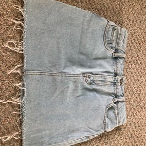 pac sun jean skirt. size 27. never worn, only ever tried on, like brand new
